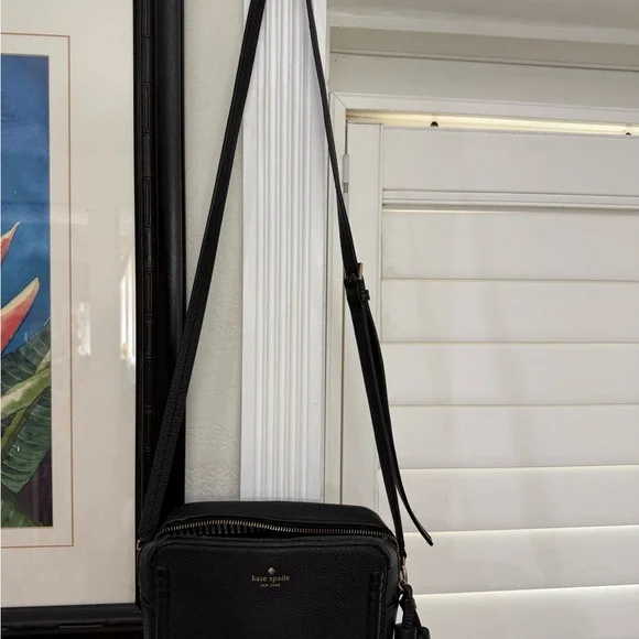 Kate Spade Orchard Street Arla Black Leather Crossbody with Tassels. - Picture 9 of 11